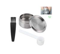 Reusable Coffee Capsule, Stainless Steel Material Reusable Espresso Capsules Refillable Coffee Pod Fit for Delta Q NDIQ7323 Coffee Maker Machine