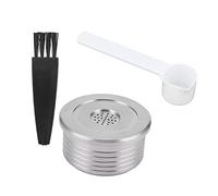 Reusable Coffee Capsule with Spoon and Brush, Compatible with Delta Q NDIQ7323 Coffee Maker Machine
