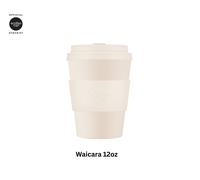 Ecoffee Cup 12oz 350ml Reusable Eco-Friendly 100% Plant Based Coffee Cup with Silicone Lid & Sleeve - Melamine Free & Biodegradable Dishwasher/Microwave Safe Travel Mug, Waicara