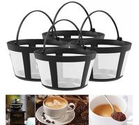 Reusable Coffee Filter Baskets 4PC, Coffee Filters Baskets 8-12 Cups Replacement Coffee Filters for Mr. Coffee and Black & Decker Coffee Makers and Brewers, Fit Most 8-12 Cup Basket Coffee Machine