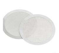 Reusable Coffee Filter for AeroPress - Stainless Steel Microfilter Mesh Set 2pcs - Metal Replacement for Espresso Maker - Fine Mesh Grounds Catcher - for Durable Rust Resistant - 61mm Silver (Woven)