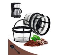 Reusable Coffee Filters For Mr. Coffee 5 Cup Coffee Filter Replacement 4 Packs Small Coffee Filters Universal for 4-5 Cup Drip Coffeemakers-Stainless Steel Mesh With Handle