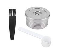 Reusable Coffee Pod, Coffee Capsule, Stainless Steel Coffee Capsules, Eco-Friendly, for Delta Q NDIQ7323 Coffee Machine, Easy Clean, with Spoon and Brush, Perfect for Coffee Lovers