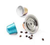 Reusable Coffee Pods Adapter Compatible with Delonghi-ENV135, VertuoLine-GCA1, BENFUCHEN Stainless Steel Converter Holder for VertuoMachine, Brewing NESpresso-OL Coffee Flavor (Brew 150ML)