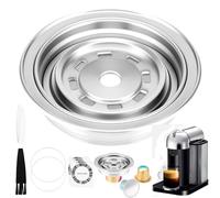 Reusable Coffee Pods Adapter, Stainless Steel Reusable Pods Converter Holder for Vertuo Next/Vertuolline GCA1 / VertuoPOP and Delonghi ENV135 (40ml)
