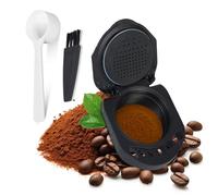 Reusable Coffee Pods for Dolce Gusto Reusable Coffee Capsule Pods Converter Adapter Refillable Coffee Capsule Compatible for Piccolo XS/EDG466/EDG606/EDG305/KP70//GENIO S(1Pod+1Brush+1Spoon)