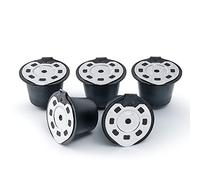 Reusable Coffee Pods For Nespreso OriginalLine, Refillable Coffee Capsule Compatible With N espresso OriginalLine，Pack of 5 Black