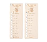 Reusable Color Chart The Blanket Temperature 2 Pieces - Wooden Shadow Organizer Cards | Knitting & Crochet Guide Tool for DIY Planning, Crafts, Store