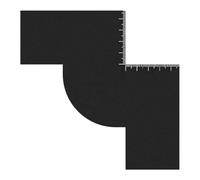 Reusable Color Enhancement Barber Card Easy To Clean With Measurement Indicators Beard Line Up Tool Black Hairline Maker(W Shape)