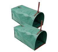 Reusable Construction Sack Bags - 2 Pieces 270L Portable Garden Dive | Heavy Duty Waterproof Container | Garbage Bin | For Branch Cuts Debris Landscaping