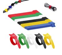 Reusable Cord Wraps - Hook and Loop Cable Organizer Straps for Electronics, Wires, Chargers - Adjustable Velcro Cable Ties for Wire Management (30, 150mm)