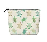 Reusable Cosmetic Bag â€“ Travel Toiletry Organizer, Turtle Write Full-Print Design, Multi-Use Pouch for Makeup