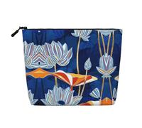 Reusable Cosmetic Bag - Travel Toiletry Organizer, Botanical Floral Full-Print Design, Multi-Use Pouch for Makeup