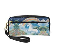 Reusable Cosmetic Makeup Bag â€“ Travel Toiletry Organizer, a Beautiful Unicorns Full-Print Leather Small Pouch for Women