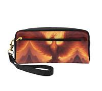 Reusable Cosmetic Makeup Bag – Travel Toiletry Organizer, Beautiful Phoenix Full-Print Leather Small Pouch for Women
