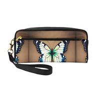 Reusable Cosmetic Makeup Bag â€“ Travel Toiletry Organizer, Cute Little Butterfly Full-Print Leather Small Pouch for Women