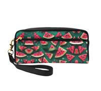 Reusable Cosmetic Makeup Bag â€“ Travel Toiletry Organizer, Dream Watermelon Full-Print Leather Small Pouch for Women