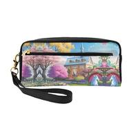 Reusable Cosmetic Makeup Bag â€“ Travel Toiletry Organizer, Unicorn Fairy Tale Full-Print Leather Small Pouch for Women