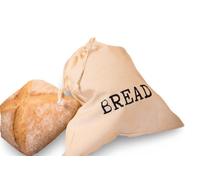 Reusable Cotton Bread Bag - Eco-Friendly, Neutral Design for Homemade & Artisan Bread - Natural Storage for Freshness