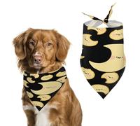Reusable Crescent Moon Pattern Triangle Pet Scarf, Dog Bandana, Polyester Fabric, Pet Bandana for Small Medium Large Dog Cat and Other Pets 27.6 * 11.8 Inches