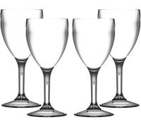 Reusable Crystal Clear Plastic Wine Glasses , 4-Pack, Premium Reusable Wine Glasses for Picnics, Camping, BBQ, Party, Outdoor/Indoor, Hot Tubs/Pools, Easy Clean 9oz, 12oz or 14oz (14oz (400ml))