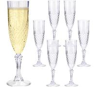 Greenfields Reusable Crystal Effect Clear Plastic Glasses Drinks Cups Highball Whiskey Wine Champagne Flute