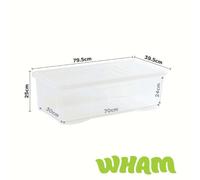 Whatmore CRYSTAL 62L BOX & LID CLEAR 11495