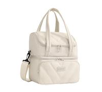 Reusable Deluxe Double Deck Insulated Lunch Bag for Women/Men/Kids,Leakproof Waterproof Large Capacity Cooler Thermal Tote Box with Multi Pockets Adjustable Shoulder Strap, Office/Picnic/Travel/Beach