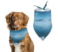 Reusable Diamond Snow Mountain Reflections Triangle Pet Scarf, Dog Bandana, Polyester Fabric, Pet Bandana for Small Medium Large Dog Cat and Other Pets 27.6 * 11.8 Inches