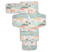 Reusable Diaper Change pad with Tissue Pocket Diaper Changing pad Travel for Moms, Dads Cars Road Mountain Cream Color