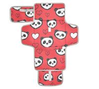 Reusable Diaper Change pad with Tissue Pocket Waterproof Changing pad for Baby for Girl & Boy Panda Handdraw Heart Shape Valentine