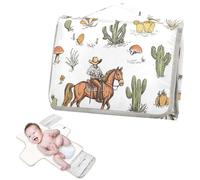 Reusable Diaper Change pad with Tissue Pocket Western Cowboy Horse Cactus Portable Baby Changing pad for Girl & Boy cambiador de pa?ales para Bebes