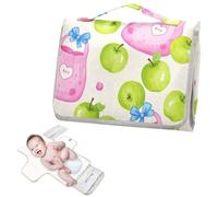 Reusable Diaper Changing mat with Tissue Pocket Cute Light Red Bag Green Fruit Diaper mat Changing pad Travel Infant Travel Kit cambiador de pa?ales para Bebes