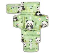 Reusable Diaper Changing mat with Tissue Pocket Portable Changing pad for Baby for Newborns Girl & Boy Green Cute Panda bamboos