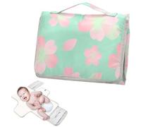 Reusable Diaper Changing pad with Tissue Pocket Spring Red Flowers Green Pattern Portable Baby Changing pad for Newborns Girl & Boy cambiador de pa?ales para Bebes
