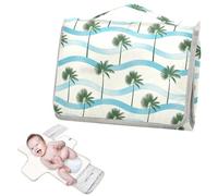 Reusable Diaper Changing pad with Tissue Pocket Summer Beach Palm Tree Baby Diaper Changing pad with Built-in Pillow cambiador de pa?ales para Bebes