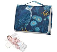 Reusable Diaper Changing Pads with Tissue Pocket African Hawk Bluebonnet Dark Blue Baby Portable Changing pad with Built-in Pillow cambiador de pa?ales para Bebes