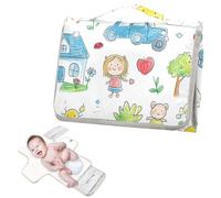 Reusable Diaper Changing Pads with Tissue Pocket Cartoon Cute Color Stick Figure Diaper mat Changing pad with Built-in Pillow cambiadores de pa?ales para Bebes