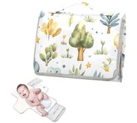 Reusable Diaper Changing Pads with Tissue Pocket Changing pad for Changing Table with Built-in Pillow- Cute Tree Western Style
