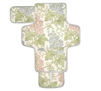 Reusable Diaper Changing Pads with Tissue Pocket Diaper Changing pad Travel with Built-in Pillow Pink Blue Floral William Morris Pattern