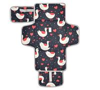 Reusable Diaper Changing Pads with Tissue Pocket Diaper mat Changing pad for Moms, Dads Duck Country Style Valentine