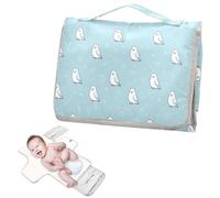 Reusable Diaper Changing Pads with Tissue Pocket Diaper mat Changing pad with Built-in Pillow-Cute Animal Hawk Star Pastel Blue