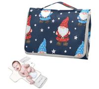 Reusable Diaper Changing Pads with Tissue Pocket Fake Glitter Cartoon Dwarf Gnome Star Blue Waterproof Pads for Baby for Moms, Dads cambiador de pa?ales para Bebes