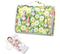 Reusable Diaper Changing Pads with Tissue Pocket Funny Easter Gnome for Teachers Diaper Changing pad Portable with Built-in Pillow cambiador de pa?ales para Bebes