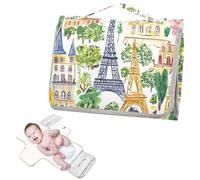 Reusable Diaper Changing Pads with Tissue Pocket Paris Castel Handy Drawn Portable Diaper Changing pad Infant Travel Kit cambiador de pa?ales para Bebes