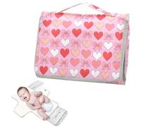 Reusable Diaper Changing Pads with Tissue Pocket Valentines Hearts Pink Red Bows Changing Pads for Table for Newborns Girl & Boy cambiador de pa ales para Bebes