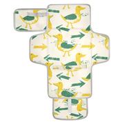 Reusable Diaper Changing Pads with Tissue Pocket Waterproof Changing pad for Baby for Moms, Dads Oliver Jeffers Style Duck Arrow Butter Yellow Emerald