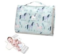 Reusable Diaper pad Changing mat with Tissue Pocket Naughty Alaskan Horse Blue Diaper mat Changing pad Infant Travel Kit cambiadores de pa?ales para Bebes