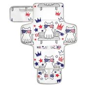Reusable Diaper pad Changing mat with Tissue Pocket Portable Changing pad for Baby Lightweight & Foldable Changing Station Cat No Kings in America Funny