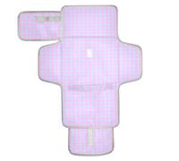 Reusable Diaper pad Changing mat with Tissue Pocket Waterproof Pads for Baby with Built-in Pillow Vibrant Hot Pink Turquoise Polka Dot Y2k
